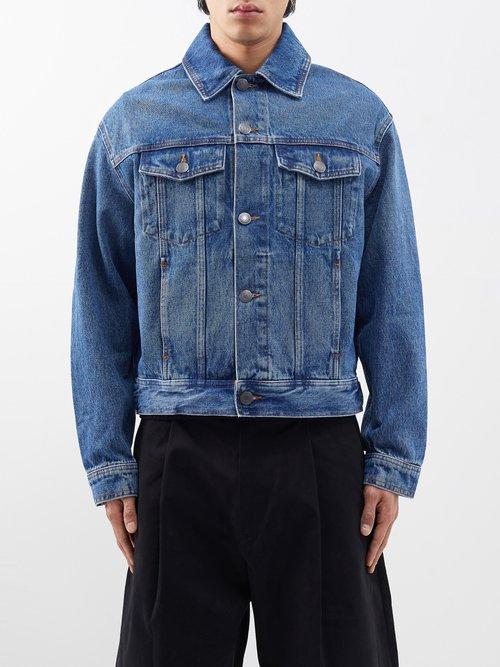 Ami - Washed Denim Jacket - Mens - Blue