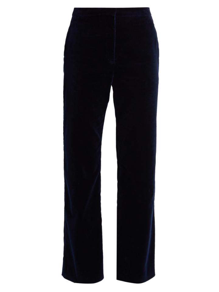 Altuzarra Nettle Kick-flare Cropped Velvet Trousers
