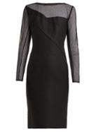 Matchesfashion.com Roland Mouret - Magnolia Silk Blend Jacquard Dress - Womens - Black