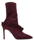 Matchesfashion.com Samuele Failli - Abigail Suede Boots - Womens - Burgundy
