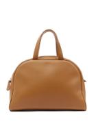 Matchesfashion.com The Row - Grained-leather Bowling Bag - Womens - Khaki