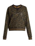 Matchesfashion.com The Upside - Leopard Print Camouflage Cotton Sweatshirt - Womens - Khaki
