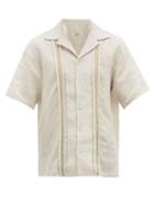 Matchesfashion.com Hecho - Deshilado Linen Shirt - Mens - Beige