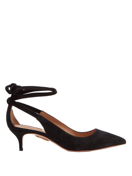 Matchesfashion.com Aquazzura - Milano 45 Suede Pumps - Womens - Black