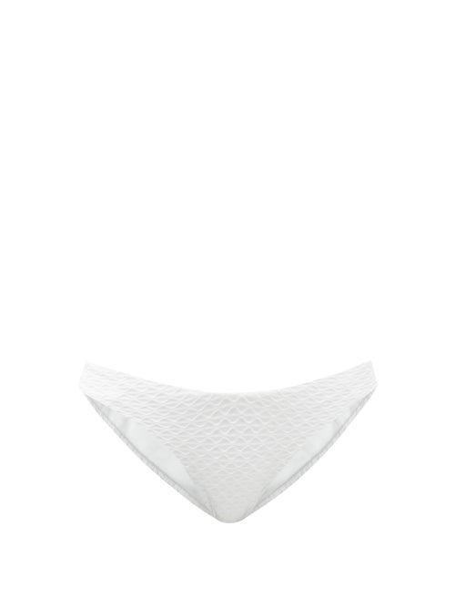 Ladies Beachwear Melissa Odabash - Montreal High-rise Textured-jersey Bikini Briefs - Womens - White