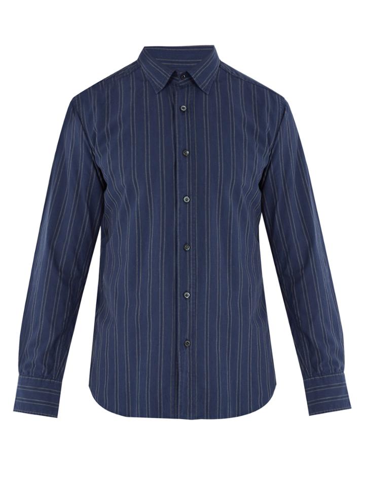 The Gigi Ester Single-cuff Striped-cotton Shirt