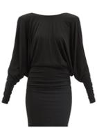 Ladies Rtw Alexandre Vauthier - Cowl-back Jersey Mini Dress - Womens - Black