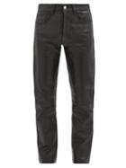 Matchesfashion.com Sunflower - Straight-leg Leather Trousers - Mens - Black