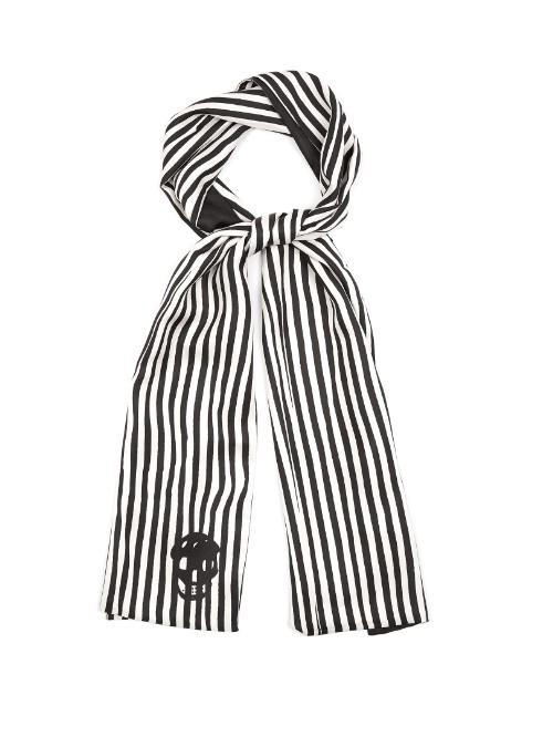 Alexander Mcqueen Striped Silk Scarf