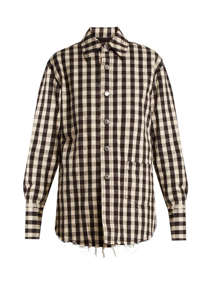 Helmut Lang Quilted Gingham Cotton-flannel Jacket