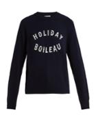 Holiday Boileau Logo-intarsia Wool Sweater