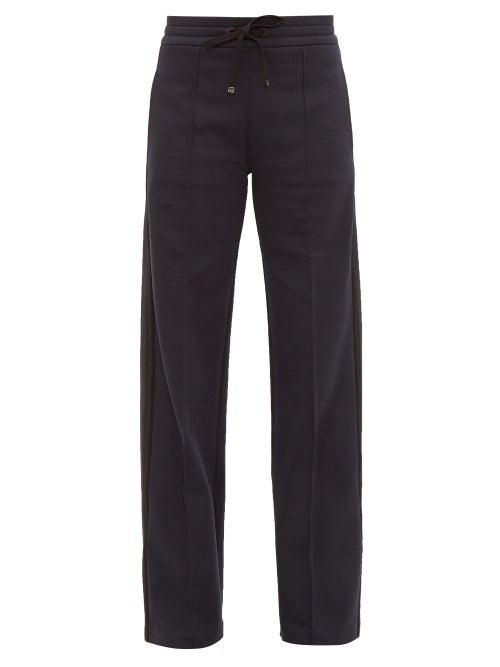 Matchesfashion.com Moncler - Side Stripe Cotton Blend Track Pants - Womens - Navy