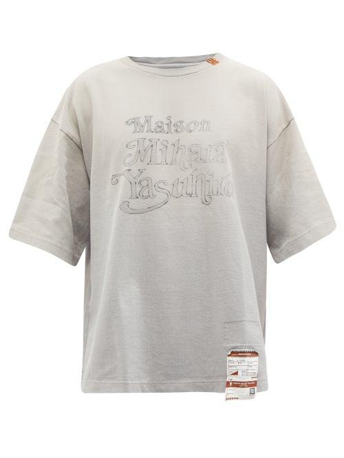 Mihara Yasuhiro - Logo-print Cotton-jersey T-shirt - Mens - Grey