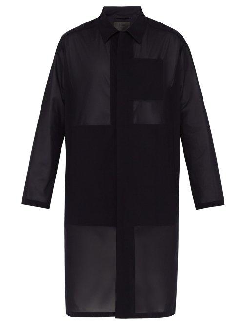 Matchesfashion.com Prada - Technical Mesh Overcoat - Mens - Navy Multi