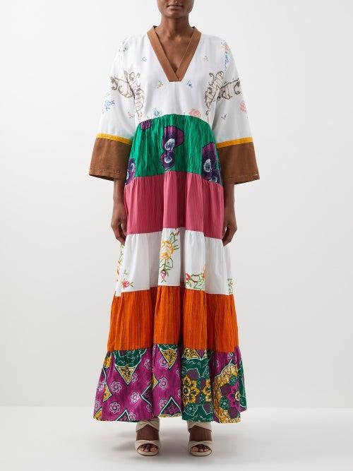Rianna + Nina - Kendima Patchworked Vintage-cotton Maxi Dress - Womens - Multi