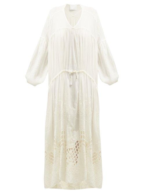 Matchesfashion.com Love Binetti - Summer Breeze Cotton Dress - Womens - White