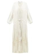 Matchesfashion.com Love Binetti - Summer Breeze Cotton Dress - Womens - White