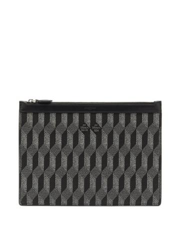 Au Depart - Reflective Jacquard-canvas Pouch - Mens - Black Multi