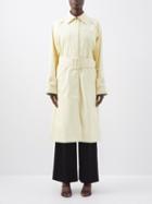 Proenza Schouler White Label - Faux Leather Trench Coat - Womens - Pale Yellow