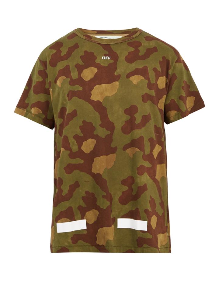 Off-white Camouflage-print Cotton T-shirt