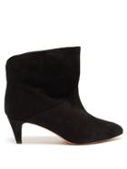 Isabel Marant - Defya Suede Ankle Boots - Womens - Black