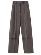 Lemaire - Layered High-rise Tailored Trousers - Womens - Grey