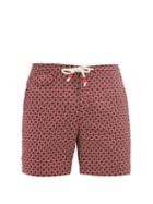 Matchesfashion.com Orlebar Brown - Standard Geometric-print Swim Shorts - Mens - Red