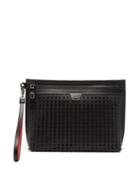 Christian Louboutin - Citypouch Spike-embellished Leather Pouch - Mens - Black