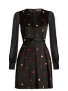 Alexander Mcqueen Obsession Embroidered Satin Dress