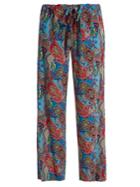 Etro Abstract Floral-print Silk Trousers