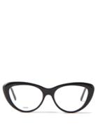 Loewe - Cat-eye Acetate Glasses - Womens - Black