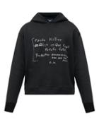 Matchesfashion.com Lost Daze - Psycho Killer Printed Hooded Sweatshirt - Mens - Black