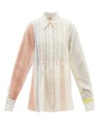 Roksanda - Tesssilclub Pleated Striped Poplin Shirt - Womens - Multi