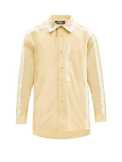 Matchesfashion.com Jacquemus - Grosgrain-taped Cotton-ripstop Shirt - Mens - Yellow