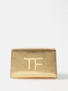 Tom Ford - Disco Lizard-effect Metallic Clutch Bag - Womens - Gold