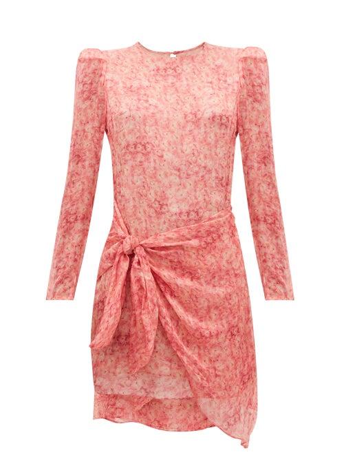 Matchesfashion.com Adriana Degreas - Hydrangea-print Tiered Sun Dress - Womens - Pink Print