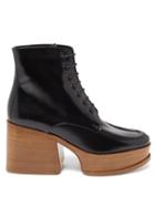 Gabriela Hearst - Hattie Leather Platform Ankle Boots - Womens - Black