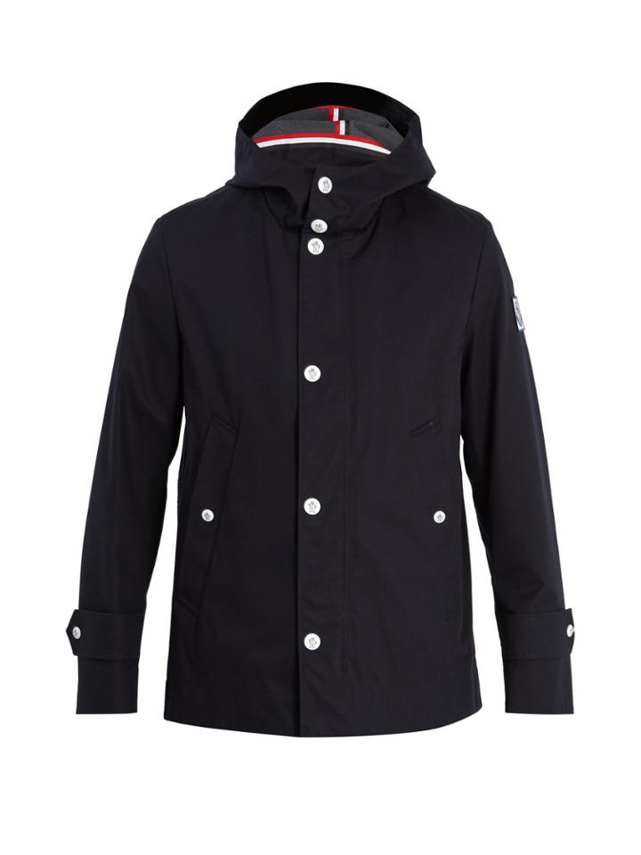 Moncler Gamme Bleu Hooded Cotton-canvas Raincoat