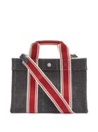 Rue De Verneuil - Tote S Pinstriped Flannel Tote Bag - Womens - Grey Multi
