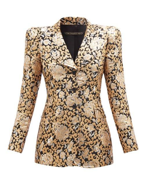 The Vampire's Wife - No.2 Single-breasted Brocade Jacket - Womens - Black Gold