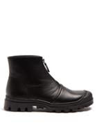 Matchesfashion.com Loewe - Zip Front Leather Ankle Boots - Womens - Black