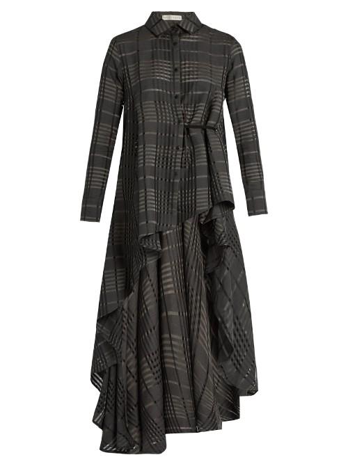 Palmer/harding Extended Waterfall-hem Cotton And Silk Shirt