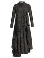 Palmer/harding Extended Waterfall-hem Cotton And Silk Shirt