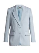 Matchesfashion.com Stella Mccartney - Single Breasted Wool Blazer - Womens - Light Blue