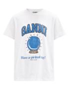 Matchesfashion.com Ganni - Crystal-ball Print Cotton-jersey T-shirt - Womens - White Multi