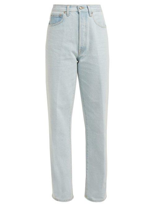 Matchesfashion.com Golden Goose Deluxe Brand - Shannen High Rise Straight Leg Jeans - Womens - Light Blue