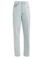 Matchesfashion.com Golden Goose Deluxe Brand - Shannen High Rise Straight Leg Jeans - Womens - Light Blue