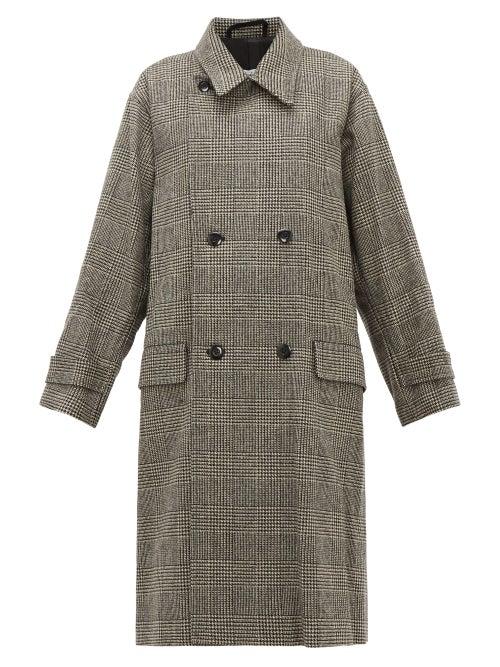 Matchesfashion.com Chimala - Double Breasted Wool Blend Overcoat - Womens - Dark Grey