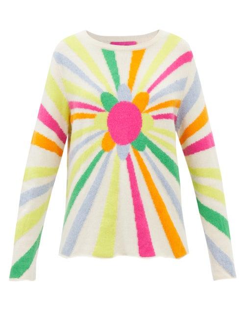 The Elder Statesman - Flower Ray Cashmere Sweater - Womens - Multi