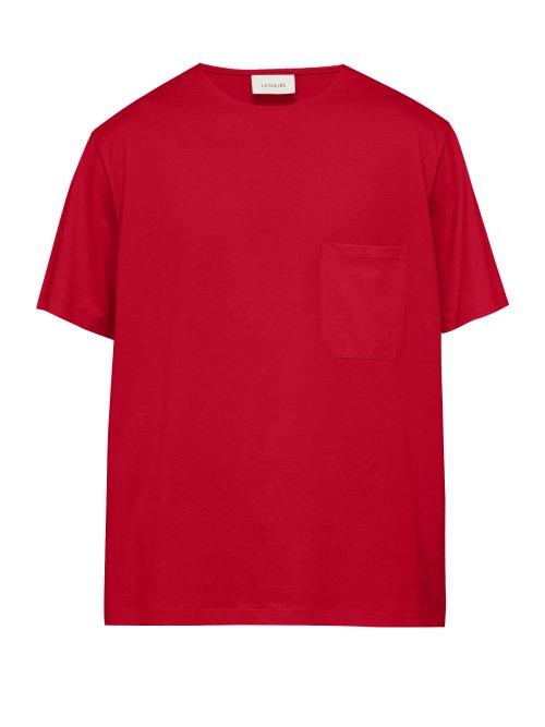 Matchesfashion.com Lemaire - Patch Pocket Cotton T Shirt - Mens - Red